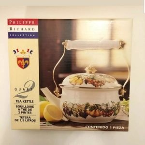 NIB Phillippe Richard Teapot Kettle 2 Quart